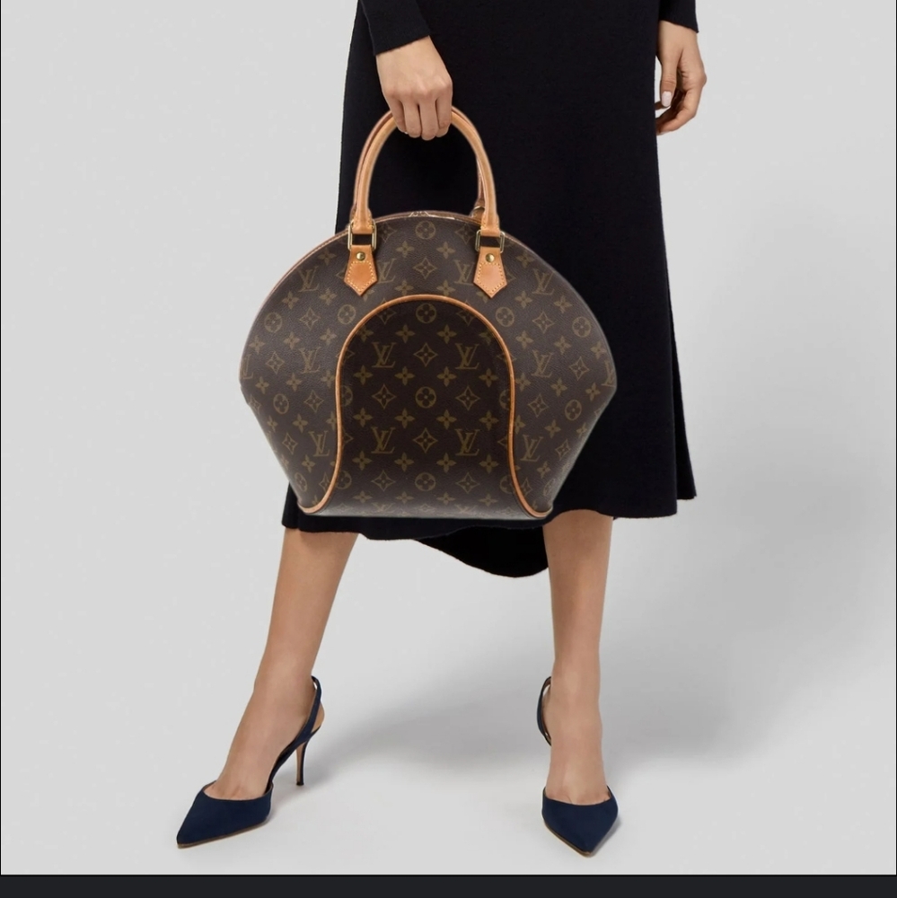 Louis Vuitton Ellipse Canvas. Brown Monogram Dome Hand Bags MM #MI0998
